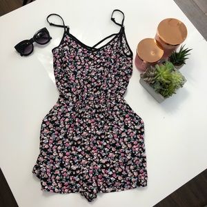 Spaghetti Strap, Floral Romper